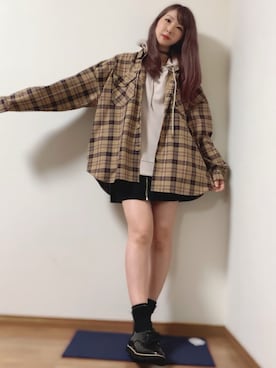 「ドレスシューズ」｜「アイテム（パーカー）」を使った、さむそんさん（レディース・156cm）の秋コーディネート