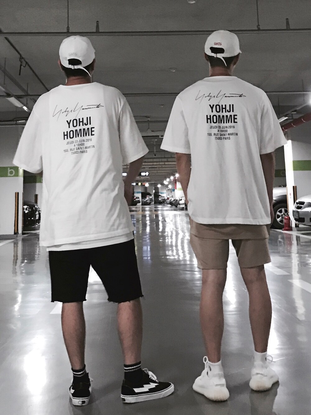 「yohjiyamamoto、yohji yamamoto pour homme、REVENGEXSTROM」｜「Yohji Yamamotoのアイテム（Tシャツ/カットソー、ホワイト系）」を使った、jayjoonkimさん（メンズ・177cm）の夏コーディネートの1枚目の写真