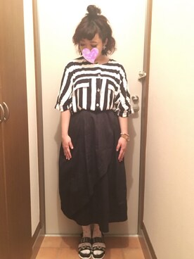 「ボーター」｜「アイテム（アクセサリー）」を使った、judieさん（レディース・148cm）の夏コーディネート