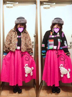 「カオリノモリ」｜「アイテム（ブルゾン）」を使った、judieさん（レディース・148cm）の冬コーディネート