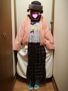 「カオリノモリ」｜「アイテム（ブルゾン）」を使った、judieさん（レディース・148cm）の冬コーディネート