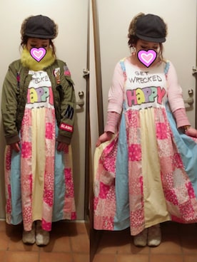 「RNA」｜「アイテム（ミリタリージャケット）」を使った、judieさん（レディース・148cm）の冬コーディネート
