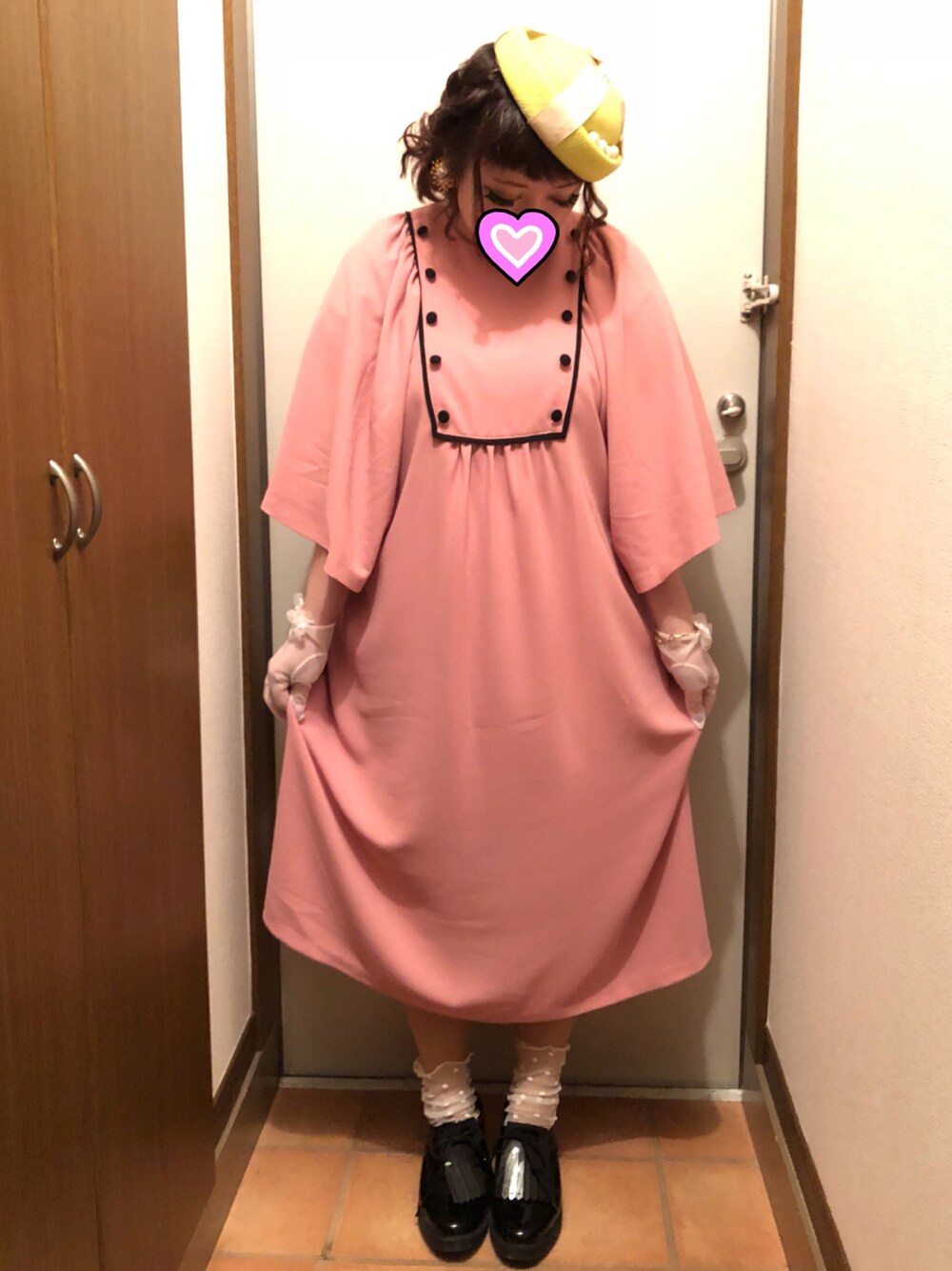 Dot&Stripes CHILDWOMAN スクエアヨークワンピース　ピンク Dot&Stripes CHILDWOMAN スクエアヨークワンピース ピンク