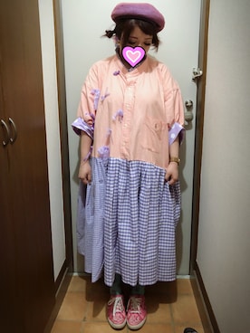 「COACH」｜「アイテム（ハンチング/ベレー帽）」を使った、judieさん（レディース・148cm）の夏コーディネート