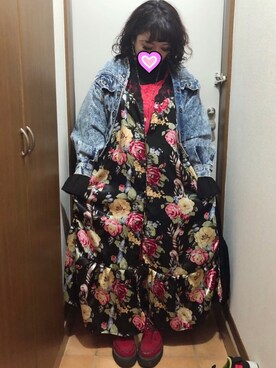 「RNA」｜「アイテム（デニムジャケット）」を使った、judieさん（レディース・148cm）の春コーディネート
