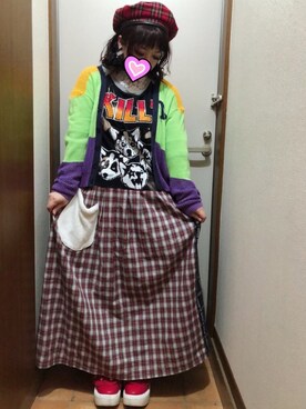 「RNA」｜「アイテム（ハンチング/ベレー帽）」を使った、judieさん（レディース・148cm）の春コーディネート