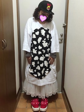 「HALFMAN（ハーフマン）のアイテム」を使った、judieさん（レディース・148cm）の春コーディネート