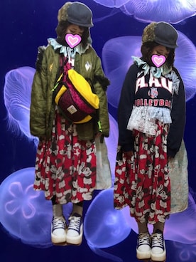 「RNA SWEAT（アールエヌエースウェット）のアイテム」を使った、judieさん（レディース・148cm）の春コーディネート