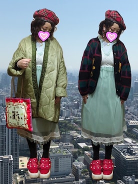 「KIKIのアイテム」を使った、judieさん（レディース・148cm）の春コーディネート