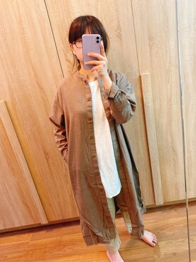 「無印良品（ムジルシリョウヒン）のアイテム（カバーオール）」を使った、Chiさん（レディース・160cm）の冬コーディネート