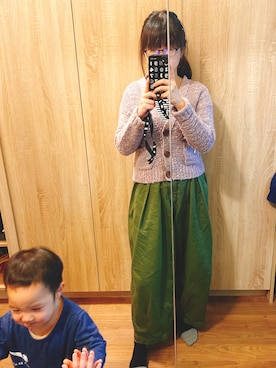 「NET（ネット）のアイテム（ブルゾン）」を使った、Chiさん（レディース・160cm）の冬コーディネート
