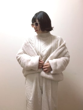 「select MOCA（セレクトモカ）のアイテム（ノーカラージャケット）」を使った、KRNさん（レディース・155cm）の秋コーディネート