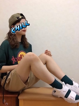 「メンズライクコーデ」｜「アイテム（サンダル）」を使った、youkoさん（レディース・158cm）の夏コーディネート