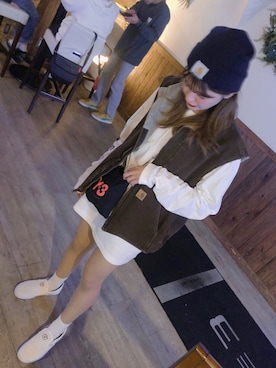 「Carhartt（カーハート）のアイテム（その他アウター）」を使った、youkoさん（レディース・158cm）の秋コーディネート