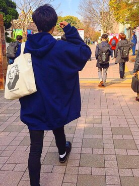 「Dr. Martens（ドクターマーチン）のDr.Martens (ドクターマーチン)/1461 3EYE GIBSON SHOES（その他シューズ）」を使った、Tetsuさん（メンズ・180cm）の春コーディネート