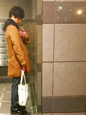 「Dr. Martens（ドクターマーチン）のDr.Martens (ドクターマーチン)/1461 3EYE GIBSON SHOES（その他シューズ）」を使った、Tetsuさん（メンズ・180cm）の春コーディネート