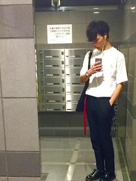 「Casselini（キャセリーニ）のアイテム」を使った、Tetsuさん（メンズ・180cm）の夏コーディネート
