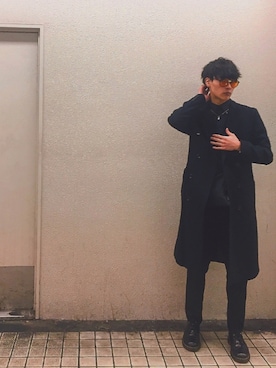 「Dr. Martens（ドクターマーチン）のDr.Martens (ドクターマーチン)/1461 3EYE GIBSON SHOES（その他シューズ）」を使った、Tetsuさん（メンズ・180cm）の秋コーディネート