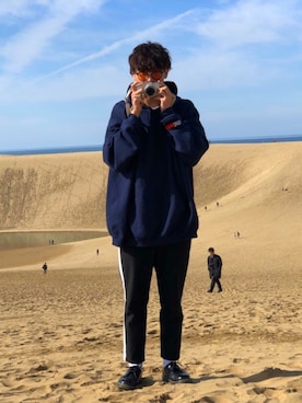 「Dr. Martens（ドクターマーチン）のDr.Martens (ドクターマーチン)/1461 3EYE GIBSON SHOES（その他シューズ）」を使った、Tetsuさん（メンズ・180cm）の秋コーディネート