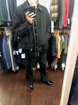 「ウエスタンシャツ」｜「アイテム（ブルゾン）」を使った、STRさん（メンズ・178cm）の秋コーディネート