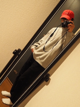 「GU（ジーユー）のアイテム（スウェット、グレー系）」を使った、野田はるとさん（メンズ）の秋コーディネート