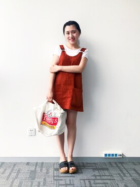 「FREE（フリー）のアイテム」を使った、肉兔酱さん（レディース・159cm）の夏コーディネート