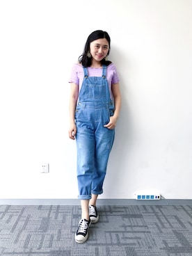 「CONVERSE（コンバース）のCONVERSE コンバース ジャック パーセル / JACK PURCEL（スニーカー）」を使った、肉兔酱さん（レディース・159cm）の夏コーディネート