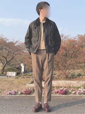 「パラブーツ」｜「アイテム（ブルゾン）」を使った、Kenshiroさん（メンズ・177cm）の春コーディネート