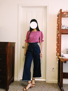 「CROSS（クロス）のアイテム」を使った、御崎子さん（レディース・163cm）の秋コーディネート