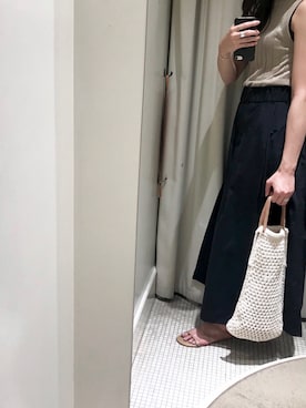 「IENA」｜「アイテム（ビーチサンダル）」を使った、yさん（レディース・158cm）の夏コーディネート