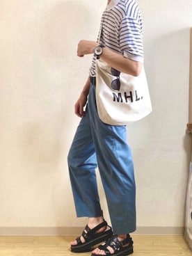「MONKEY TIME（モンキータイム）のアイテム（その他パンツ）」を使った、idakaさん（メンズ・171cm）の夏コーディネート