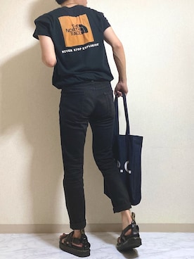 「Dr. Martens（ドクターマーチン）のアイテム（サンダル）」を使った、idakaさん（メンズ・171cm）の夏コーディネート