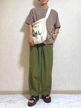 「Dr. Martens（ドクターマーチン）のアイテム（サンダル）」を使った、idakaさん（メンズ・171cm）の夏コーディネート