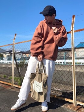 「HARE（ハレ）のアイテム（帽子）」を使った、idakaさん（メンズ・171cm）の秋コーディネート
