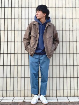 「STUDIOUS（ステュディオス）のアイテム（トップス）」を使った、idakaさん（メンズ・171cm）の秋コーディネート