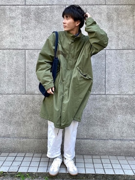 「レースアップシューズ」｜「アイテム（モッズコート）」を使った、idakaさん（メンズ・171cm）の冬コーディネート