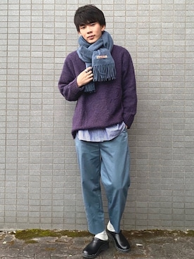 「MONKEY TIME（モンキータイム）のアイテム（その他パンツ）」を使った、idakaさん（メンズ・171cm）の冬コーディネート