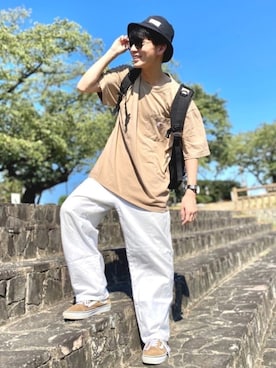 「niko and...（ニコアンド）のアイテム（パンツ）」を使った、idakaさん（メンズ・171cm）の夏コーディネート