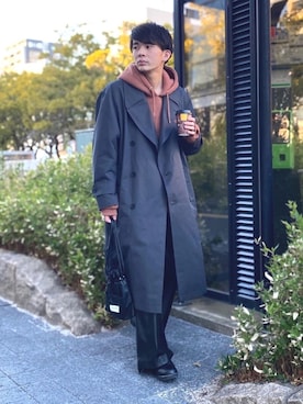 「epnok（エプノック）のアイテム（パーカー）」を使った、idakaさん（メンズ・171cm）の冬コーディネート