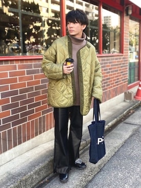 「RYO TAKASHIMA（リョウタカシマ）のアイテム（パンツ）」を使った、idakaさん（メンズ・171cm）の冬コーディネート