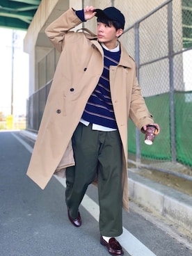 「HARE（ハレ）のアイテム（帽子）」を使った、idakaさん（メンズ・171cm）の春コーディネート