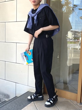 「Dr. Martens（ドクターマーチン）のアイテム（サンダル）」を使った、idakaさん（メンズ・171cm）の春コーディネート