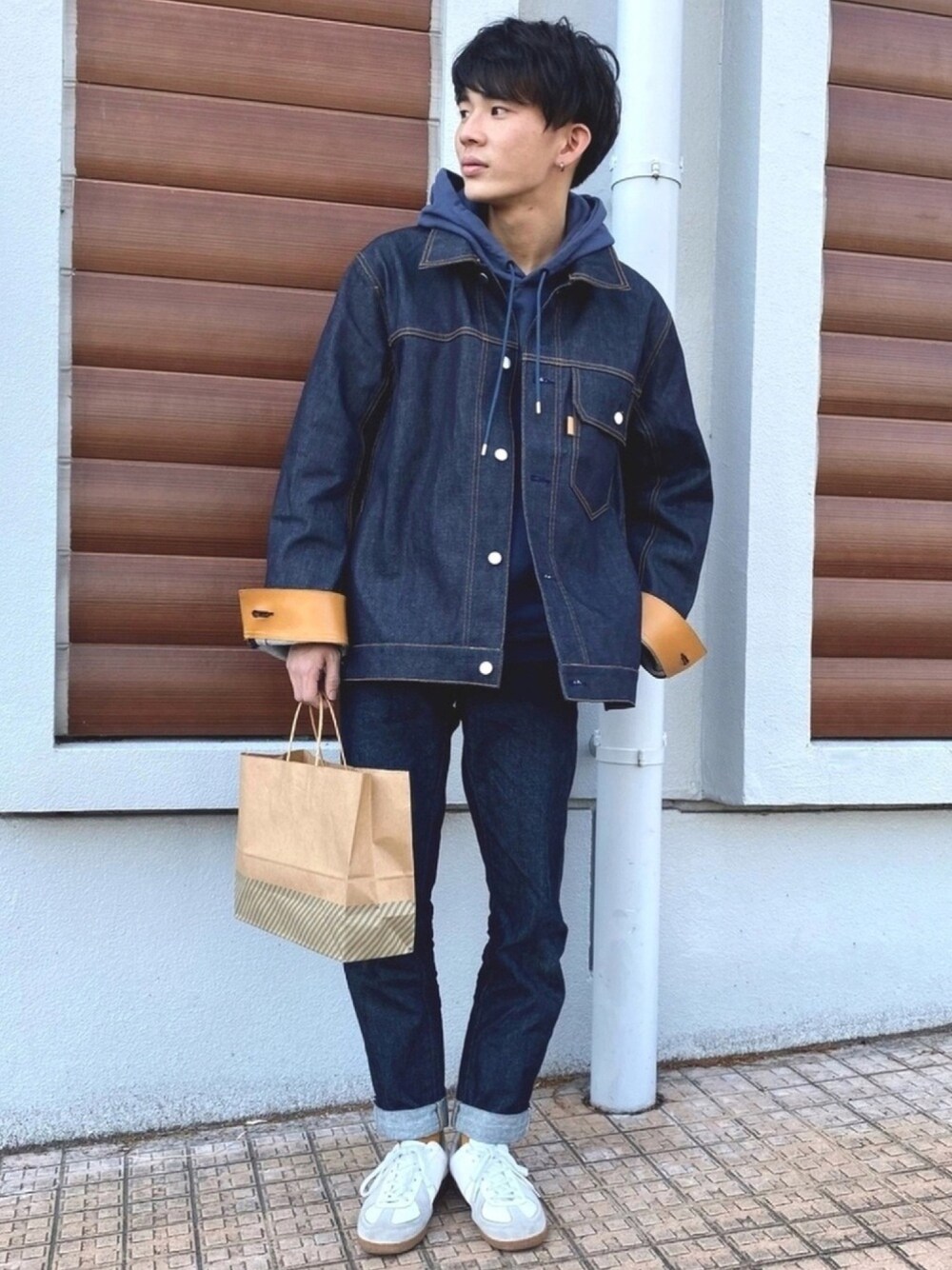 RYO TAKASHIMAのデニムジャケットを使った人気ファッション