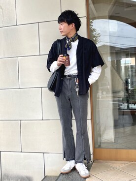 「レースアップシューズ」｜「アイテム（財布/小物）」を使った、idakaさん（メンズ・171cm）の春コーディネート