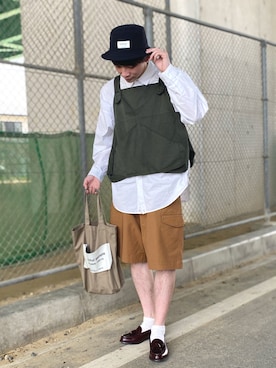 「UNIQLO（ユニクロ）のアイテム（カーゴパンツ）」を使った、idakaさん（メンズ・171cm）の春コーディネート