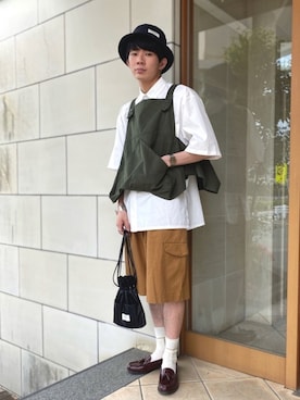 「UNIQLO（ユニクロ）のアイテム（カーゴパンツ）」を使った、idakaさん（メンズ・171cm）の春コーディネート