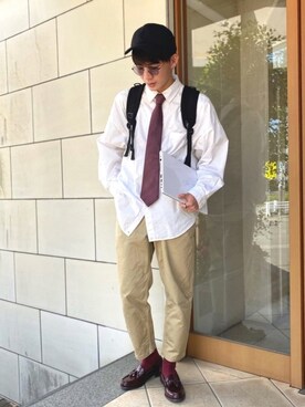「HARE（ハレ）のアイテム（帽子）」を使った、idakaさん（メンズ・171cm）の春コーディネート
