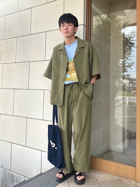 「Dr. Martens（ドクターマーチン）のアイテム（サンダル）」を使った、idakaさん（メンズ・171cm）の夏コーディネート