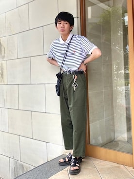 「Dr. Martens（ドクターマーチン）のアイテム（サンダル）」を使った、idakaさん（メンズ・171cm）の春コーディネート