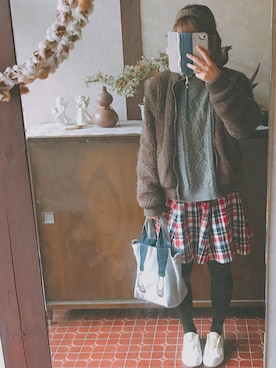 「PAGEBOY」｜「アイテム（チュニック）」を使った、kmmyさん（レディース・155cm）の秋コーディネート